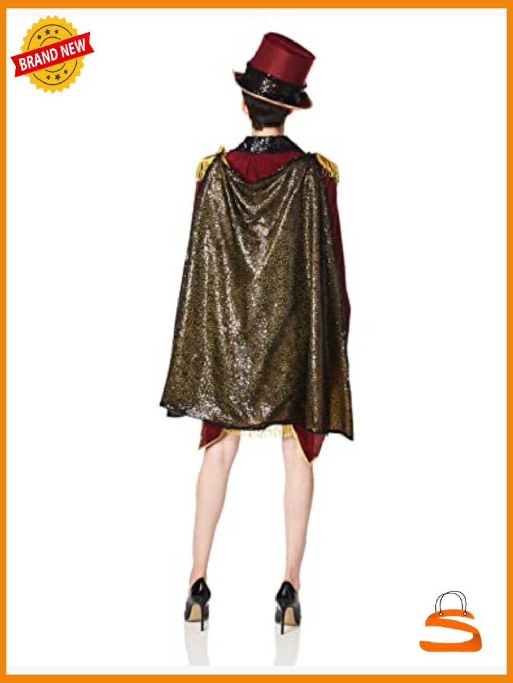 Dazzling Ringmaster Costume with Cape & Top Hat for Women - Picture 4 of 6